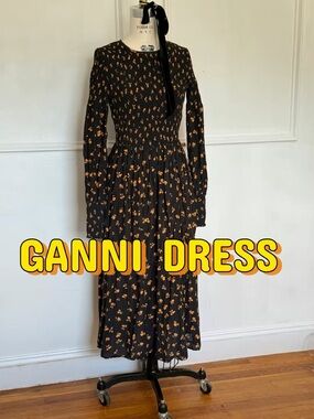 Ganni | Dresses | Stripe Cotton Oversized Dress Daphne